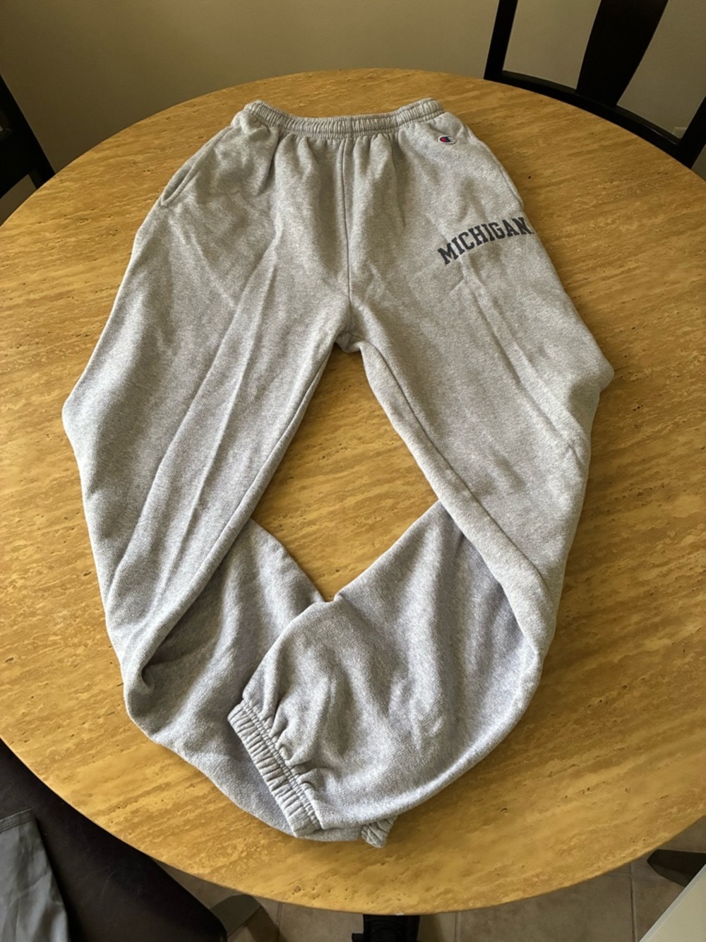 Champion Light Gray Michigan Logo Sweatpants